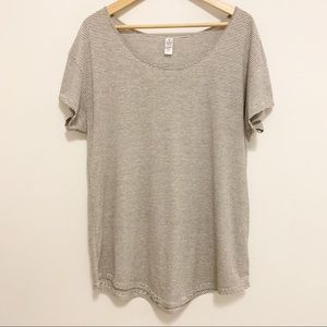 Alternative Striped Scoop Neck Short Sleeve Shirt